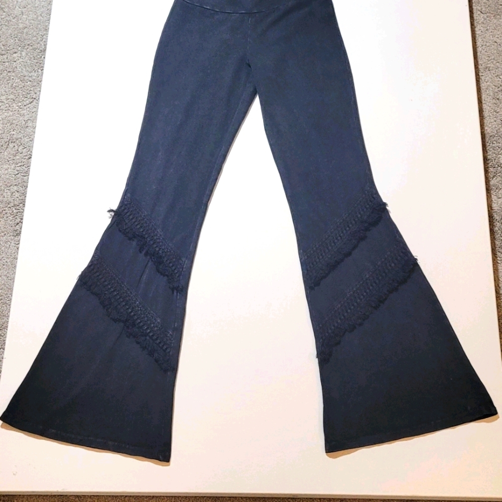 Chatoyant Mineral Wash Flare Leg Pants